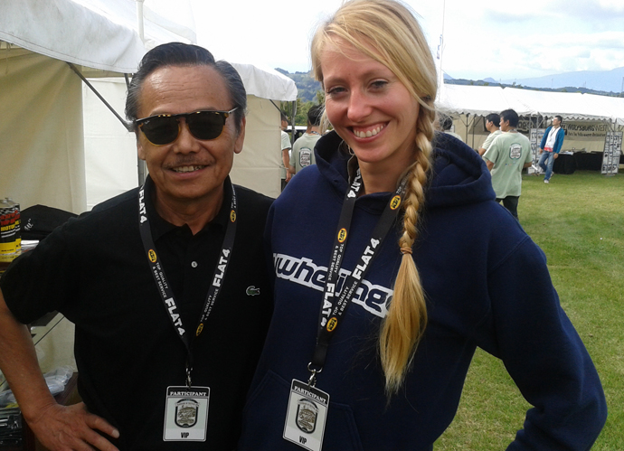 Aurelie with Flat 4 owner Mr Komori at the show.