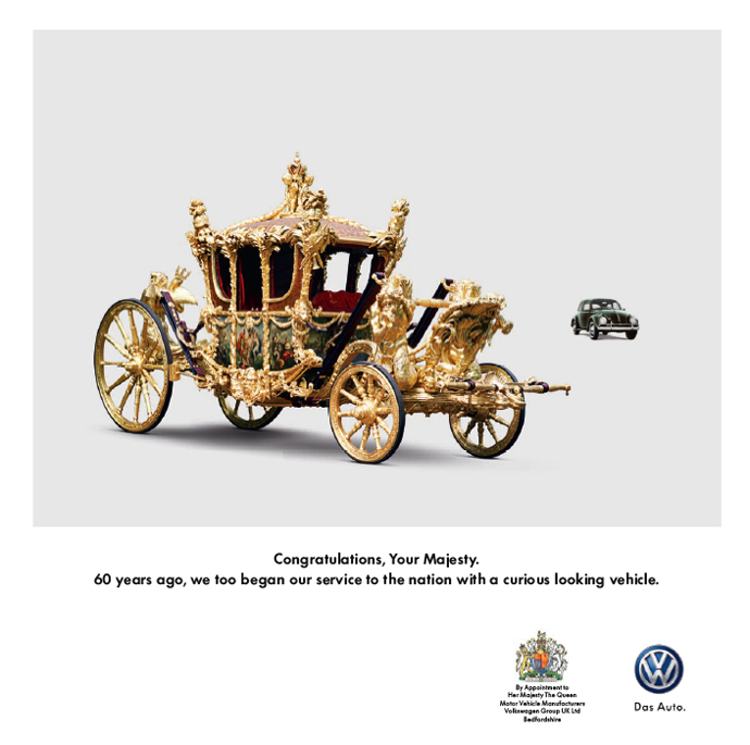 Volkswagen joined the Queen in her 60th celebration this year.