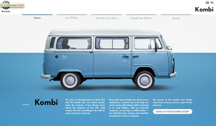 Be part of the VW Bus story by visiting http://kombi.vw.com.br/en
