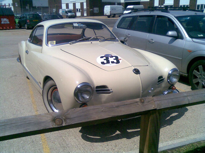Gorgeous 1955 'Lowlight' Ghia was driven from Germany to our Sussex showroom.