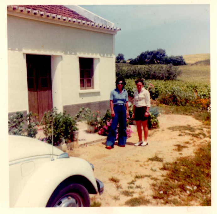 On one of the car's many trips to Portugal, 1975.