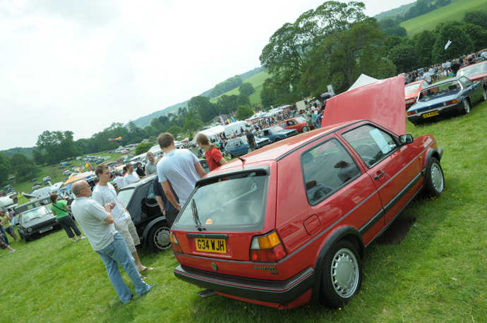 Ray (far left) and his show-winning 16v GTi at Stonor in 2010.