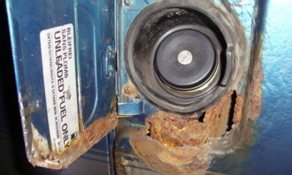 Óxido en la zona de entrada de combustible en una VW T4