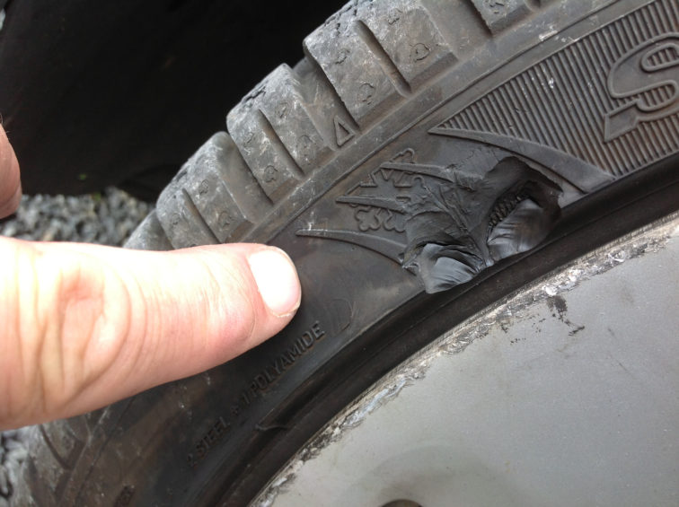 tyre damage