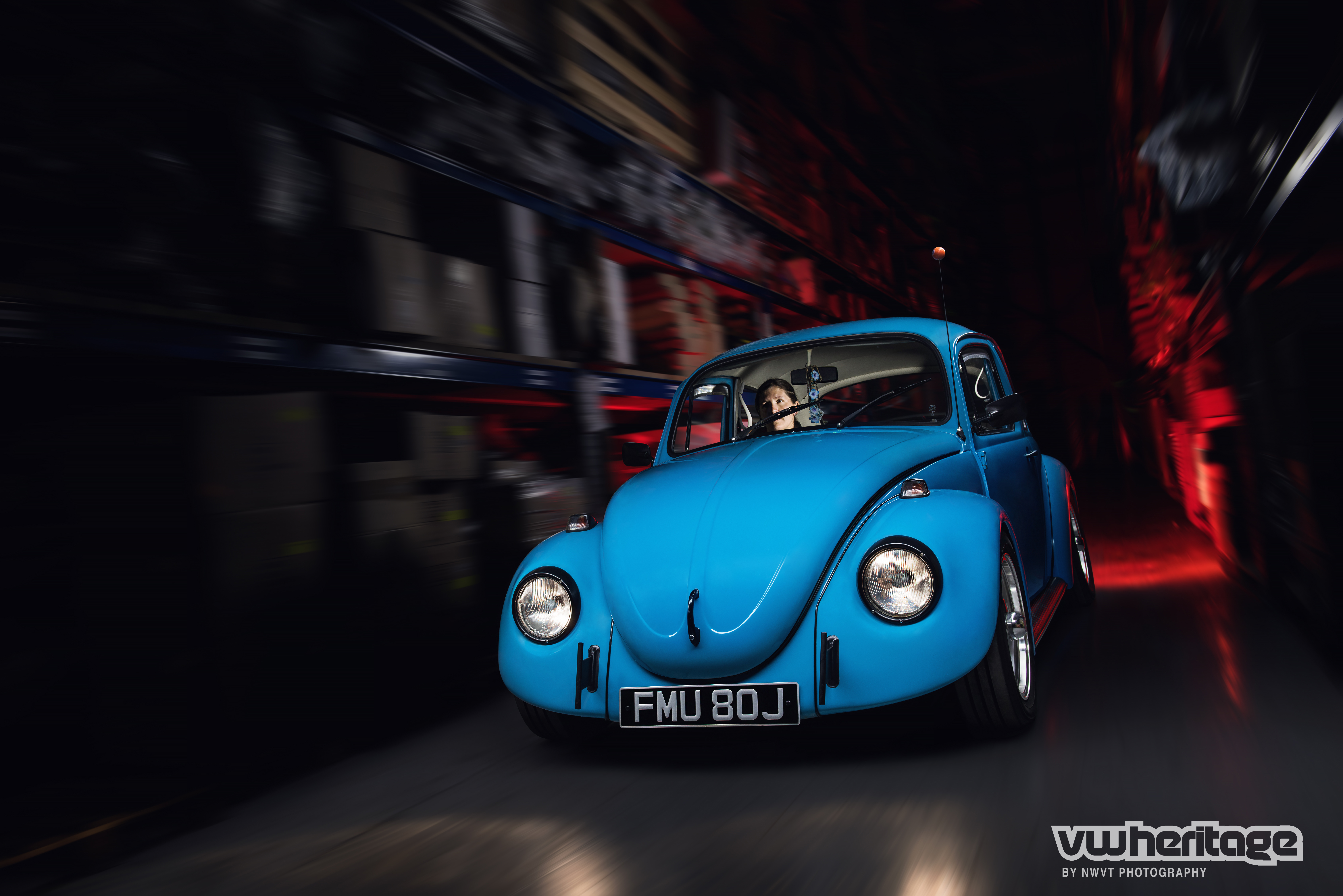 Beetle Blue Driving