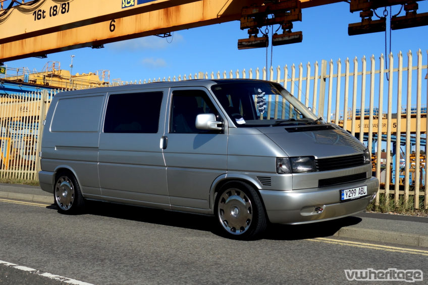 VW T4 Transporter Long Nose Matt Black Via: